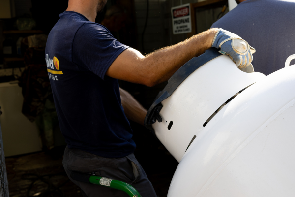 propane tank installation by deBoer Propane