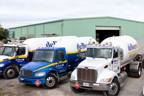 deBoer Propane delivery trucks