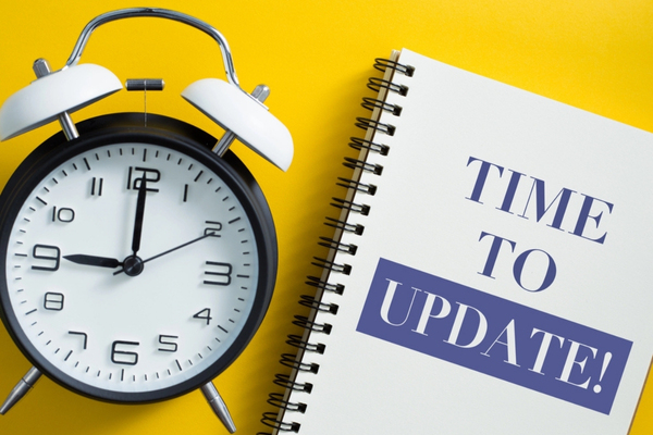 time to replace beside an alarm clock depicting Replace Aging Propane Appliances