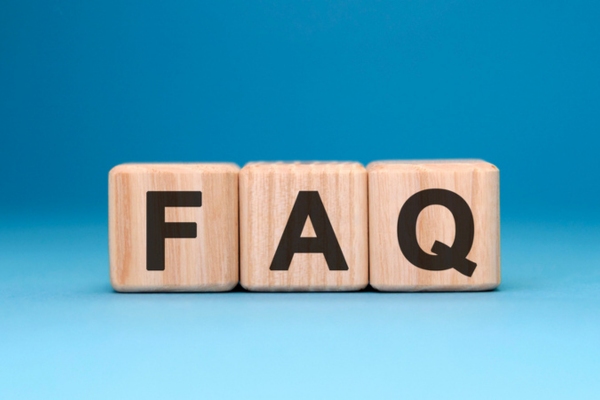 FAQ spelled using wooden letter cubes depicting Propane Forklifts questions