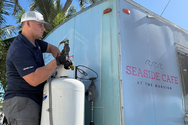 commercial propane storage tank installation services in the florida keys by deBoer Propane