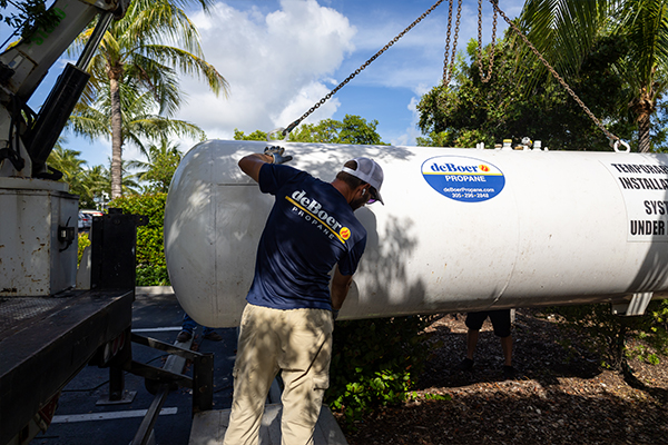 residential propane tank installation services in the florida keys by deBoer Propane