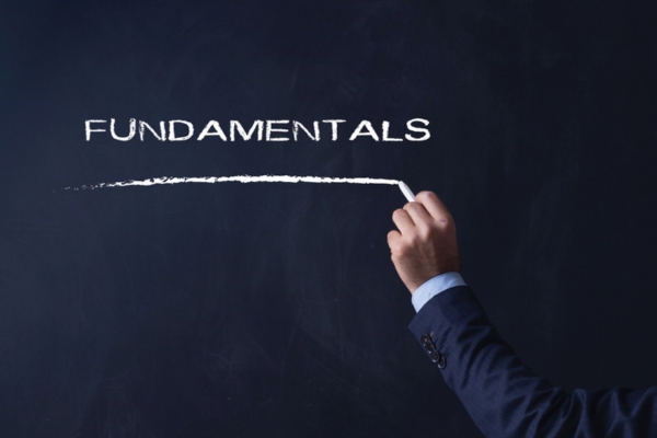 FUNDAMENTALS written on a chalkboard